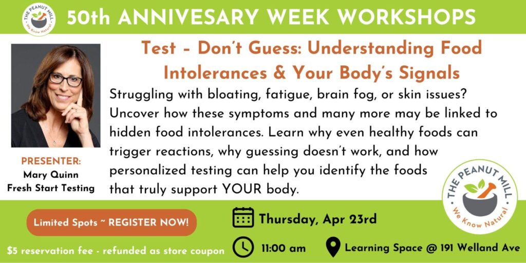 Test – Don’t Guess: Understanding Food Intolerances & Your Body’s Signals